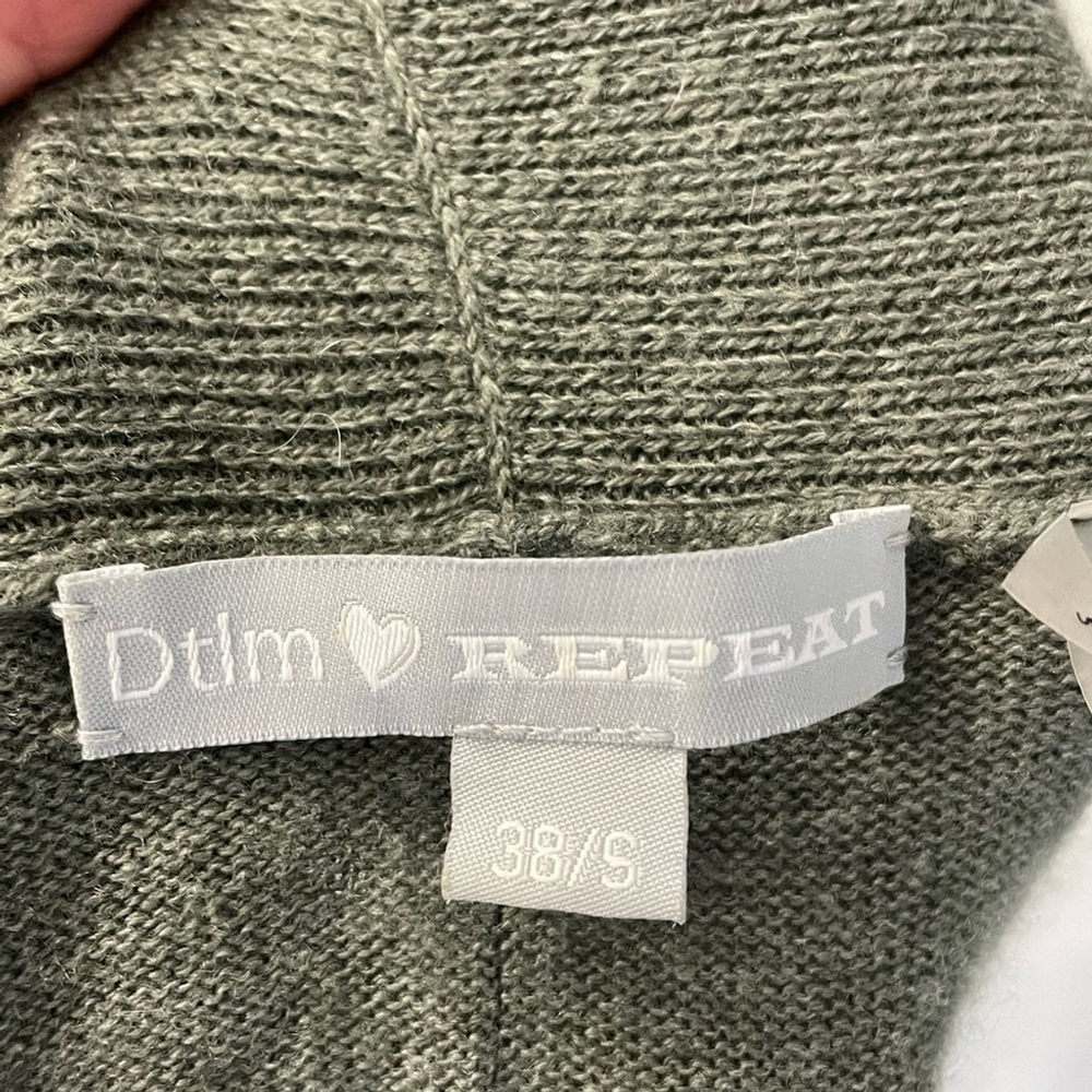 DTLM ❤️ Repeat Gray open front long sleeve Cashmere Wool blend cardigan sz Small - Picture 4 of 5